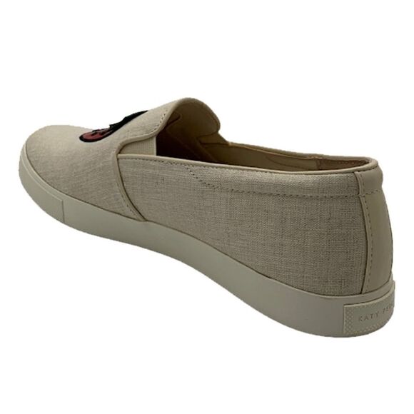 Katy Perry The Kerry Strawberry novelty canvas slip on sneakers tan NWOT msrp 89 - Picture 3 of 9